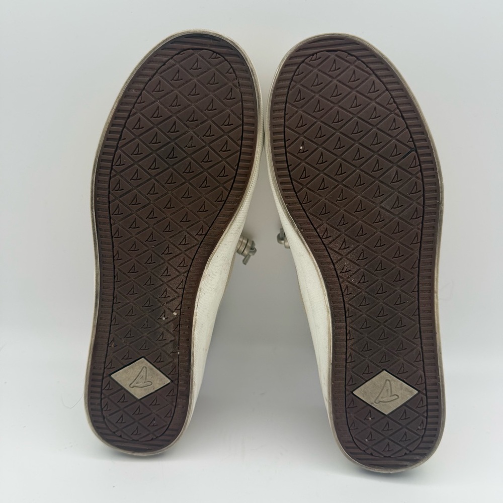 Women’s Sperry Crest Vibe Top-Sider Beige Shimmer Casual Boat Shoes‎ Size 6.5 - Picture 6 of 7